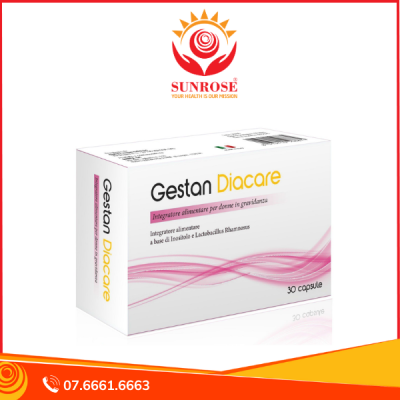 Gestan Diacare viên uống TPBVSK - Hỗ trợ phòng ngừa tiểu đường thai kỳ cho phụ nữ mang thai, Hàng chuẩn Italya, Hộp 30 viên